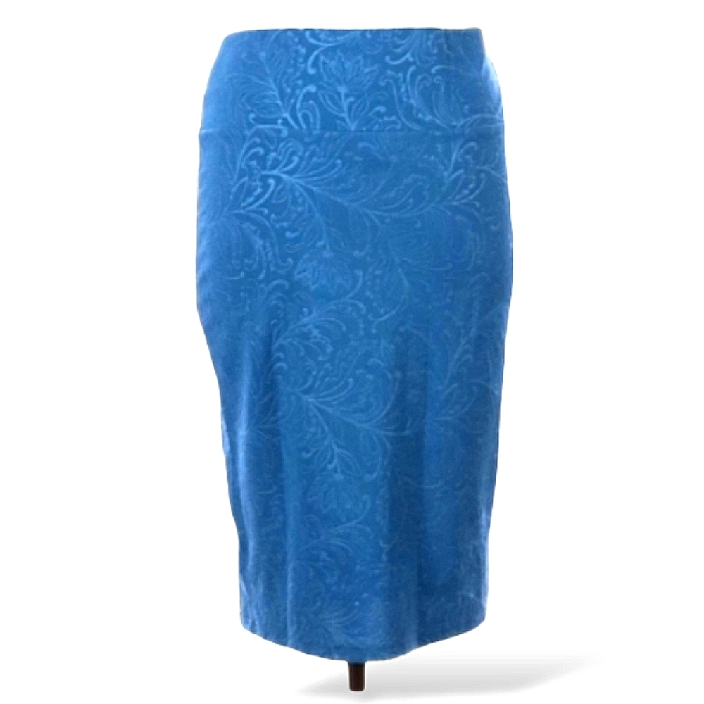 ⭐ Lularoe Blue Pull-on Midi Skirt Like New